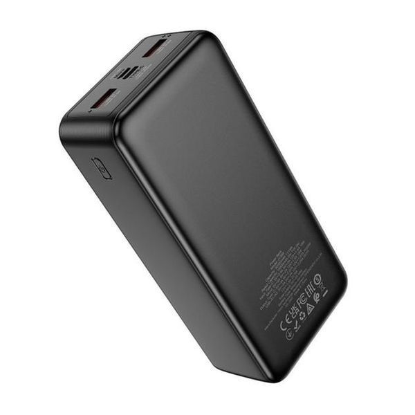 Hoco J136b PowerBank 30000mAh 22.5W Black. швидке заряджання 22.5W/3A PD/QC, 3 виходи (2&times;USB-A+Type-C) 685857 фото
