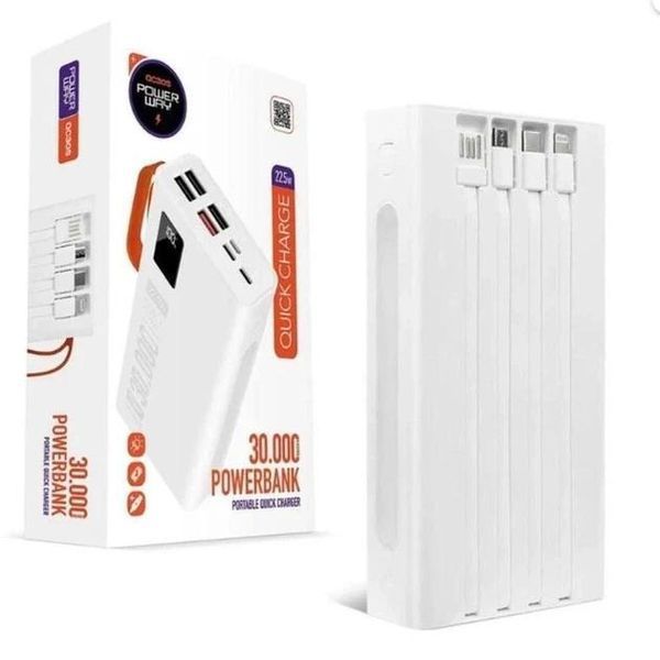 Повербанк для маршрутизатора POWER WAY QC30S 30000 mAh 22.5W Білий (QC30S).Powerbank 30000mAh 463542 фото