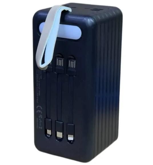 Павербанк підвищеної ємності з ліхтариком і дротами Powerbank TX-80 Torima 80000 mAh 346227 фото