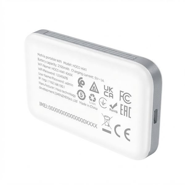 ПОРТАТИВНИЙ 4G WI-FI РОУТЕР LTE, 150 МБІТ С, HOCO HI41 572975 фото