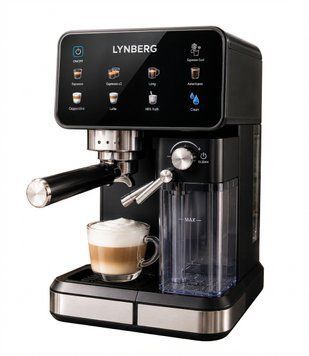 Автоматична кавомашина Lynberg Cafe Lux 20K LB5803 20 бар, 3000Вт з сенсорним керуванням 521256 фото