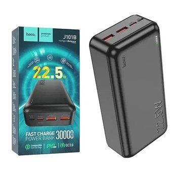 Power Bank Hoco J101B Astute 22.5W 30000mAh Black. Павербанк 30000мАг 22.5 Вт чорний 253631 фото