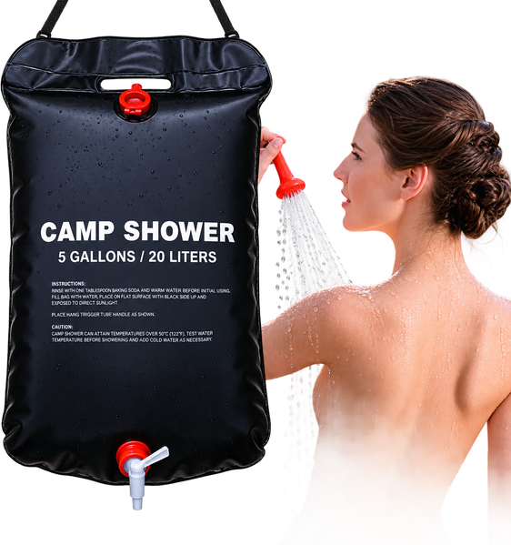 Туристичний душ 20л, Easy Camp Solar Shower, Чорний / Душ для дачи / Походний душ / Переносний літній душ 264569 фото