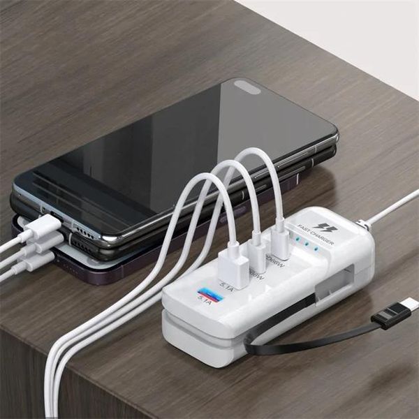 Універсальний зарядний пристрій 66 W з 2 USB-портами, багатофункціональний мережевий адаптер 26X-200 867525 фото