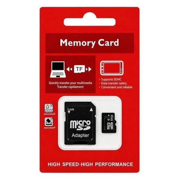 Карта пам'яті microSD 64 ГБ з SD-адаптером (Флешка для телефону) 462579 фото
