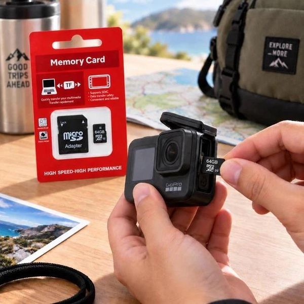 Карта пам'яті microSD 64 ГБ з SD-адаптером (Флешка для телефону) 462579 фото