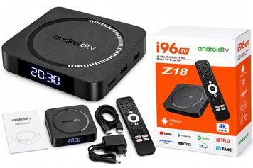 Смарт ТВ-приставка I96 Z18 Android TV / Приставка для TV 4/32 ГБ, Wi-Fi 2.4/5 ГГц, 4K 235659 фото