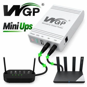 ДБЖ для роутера. UPS для роутеа. Безперебійник Mini ups WGB 10400mAh. Джерело безперебійного живлення 346258 фото