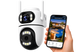 Вуличная WiFi камера на 2 об'єктиви, 8Mp (від Type-C) Q2 / Поворотна камера відеоспостереження / WiFi камера спостереження 381683 фото 1