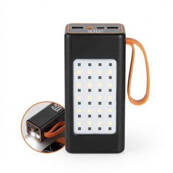 Потужний Power Bank 70000 mAh із швидкою зарядкою XP-51 20W, кемпінговою LED-лампою та цифровим дисплеєм 736878 фото
