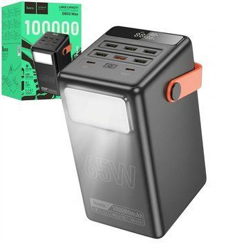 PowerBank Hoco DB03 Max Centurion 100000mAh 65W Black/Павербанк 100000мАг 65 Вт 432475 фото