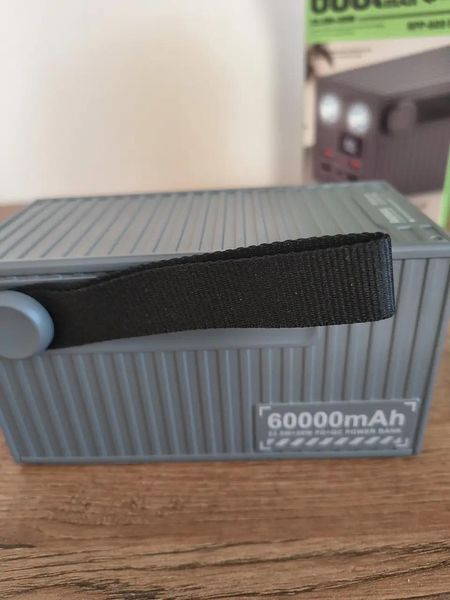 Павербанк Remax RPP-609 Pro Container 60000mAh Grey з подвійним ліхтарем та швидкою зарядкою 22.5W 976854 фото