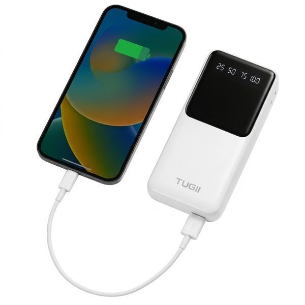 Зовнішний акумулятор 20000mAh з кабелями (Lightning, Type-C, Micro) Ven-Dens VD-PB046, Білий / Павербанк / Зовнішний акумулятор 472890 фото