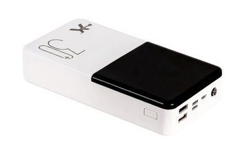 Зовнішній акумулятор, павербанк PowerX Q500 білий 30000 mAh з LCD дисплеєм, 2&times;USB 279734 фото